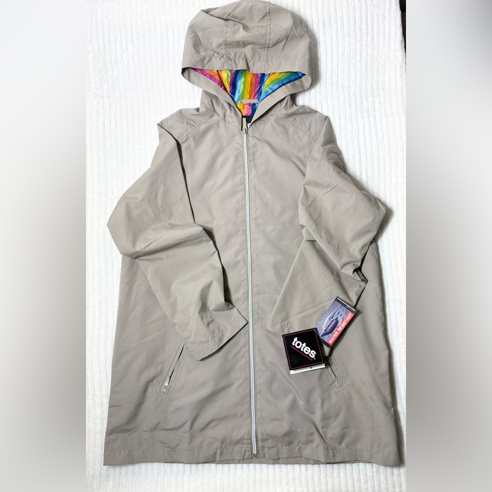 Totes Women’s Water-Resistant Rain Jacket with Hood | Size M
New With Tags